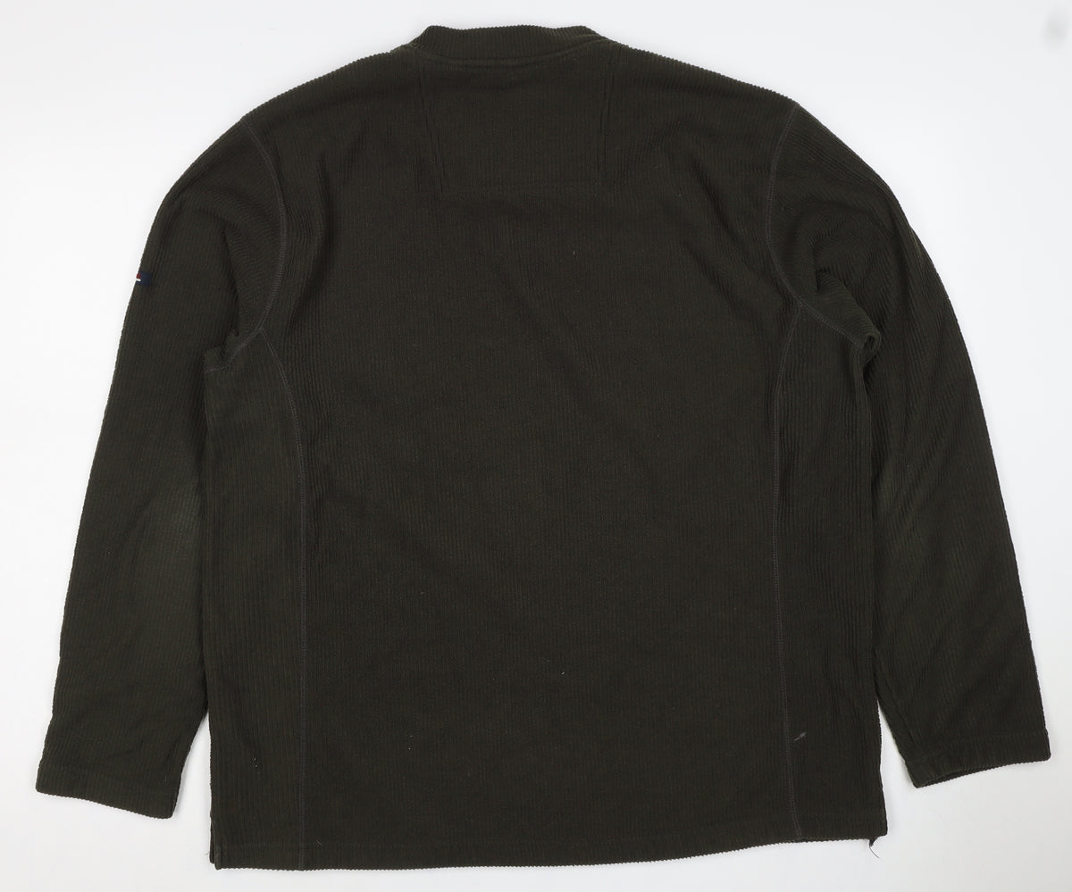 Maine New England Men’s Black L V-Neck Pullover Fleece Sweatshirt