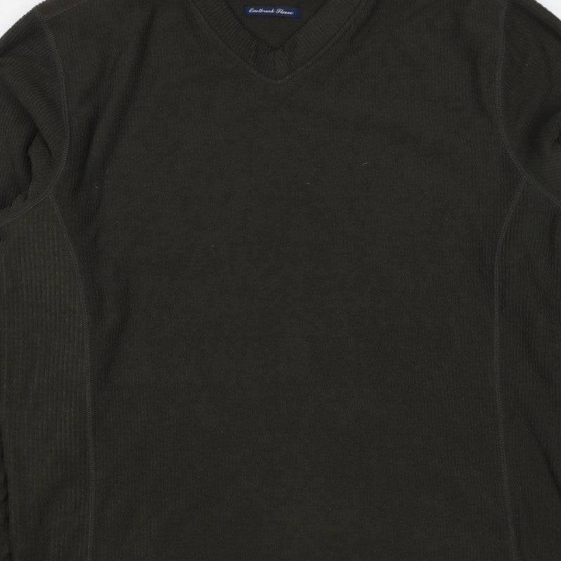 Maine New England Men’s Black L V-Neck Pullover Fleece Sweatshirt