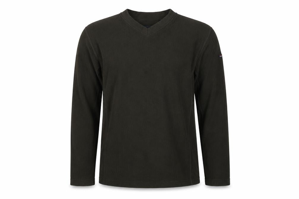Maine New England Men’s Black L V-Neck Pullover Fleece Sweatshirt