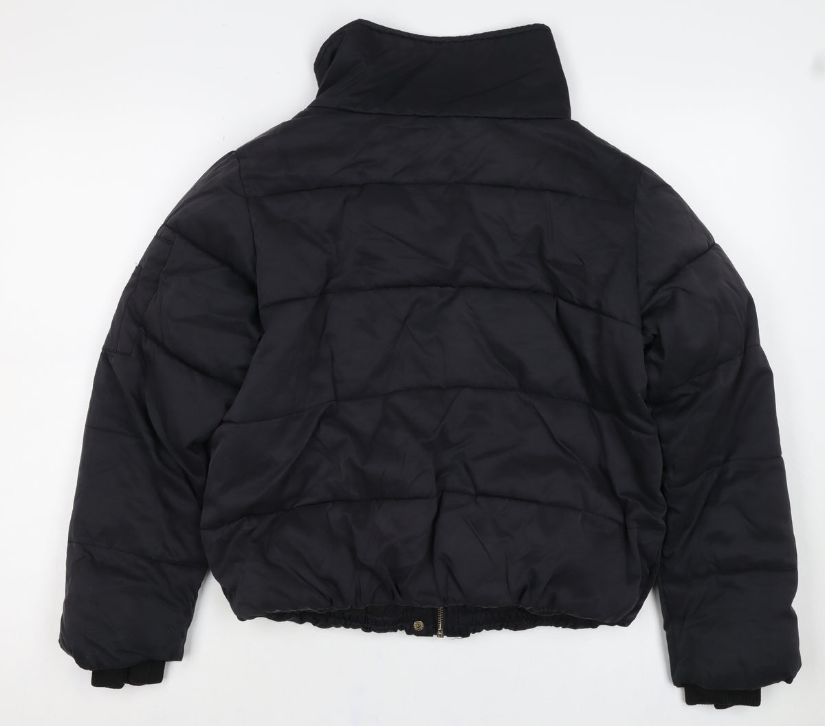 River Island Women’s Black M Quilted Puffer Jacket Zip Pockets