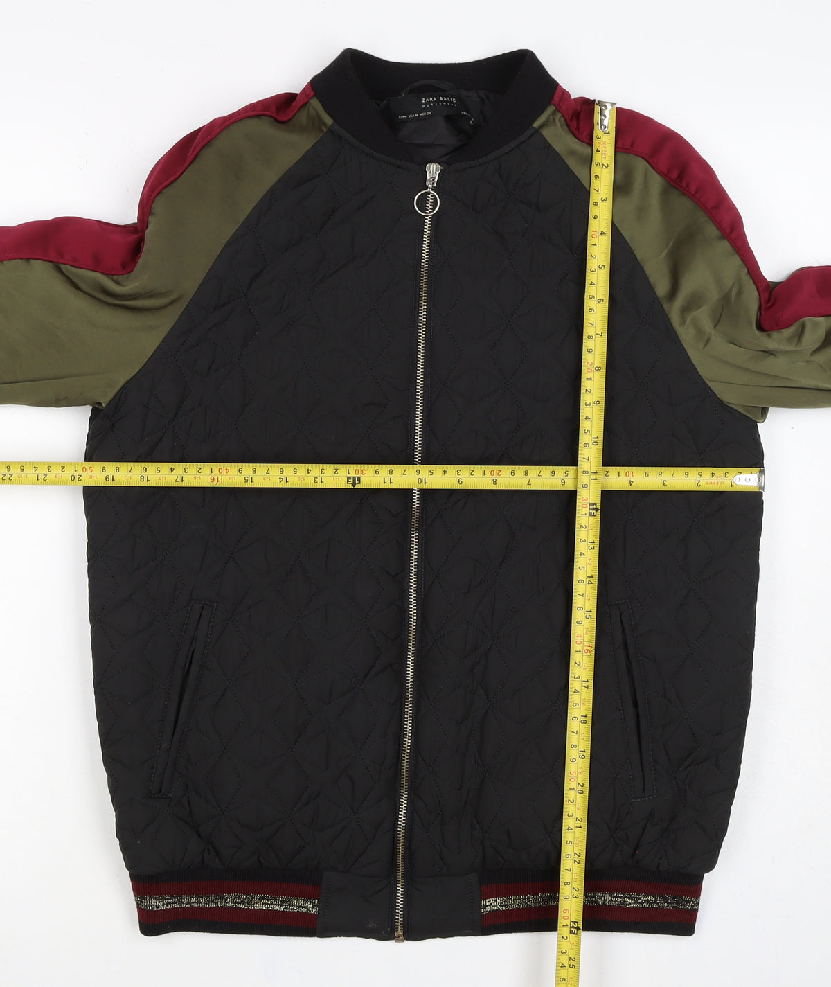 Zara Basic Women’s Multicoloured M Quilted Tiger Embroidered Bomber Jacket