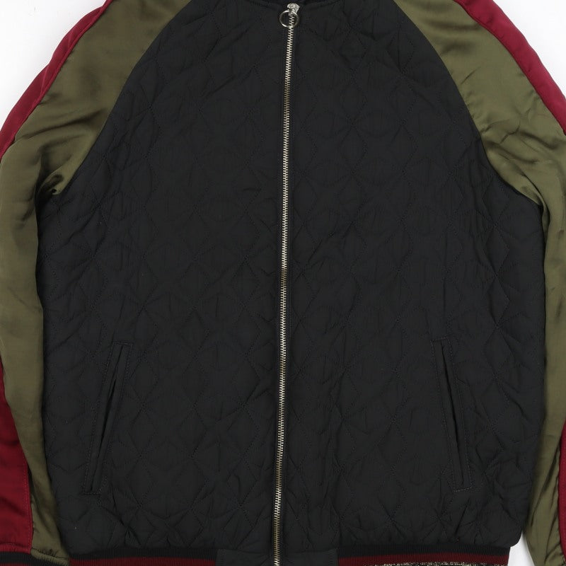 Zara Basic Women’s Multicoloured M Quilted Tiger Embroidered Bomber Jacket