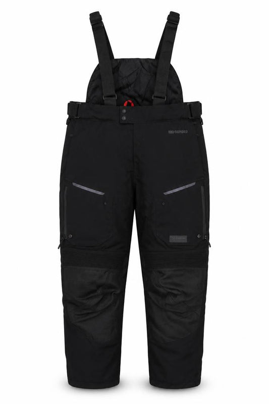 Oxford Men's Black XL Waterproof Motorcycle Rain Trousers Braces