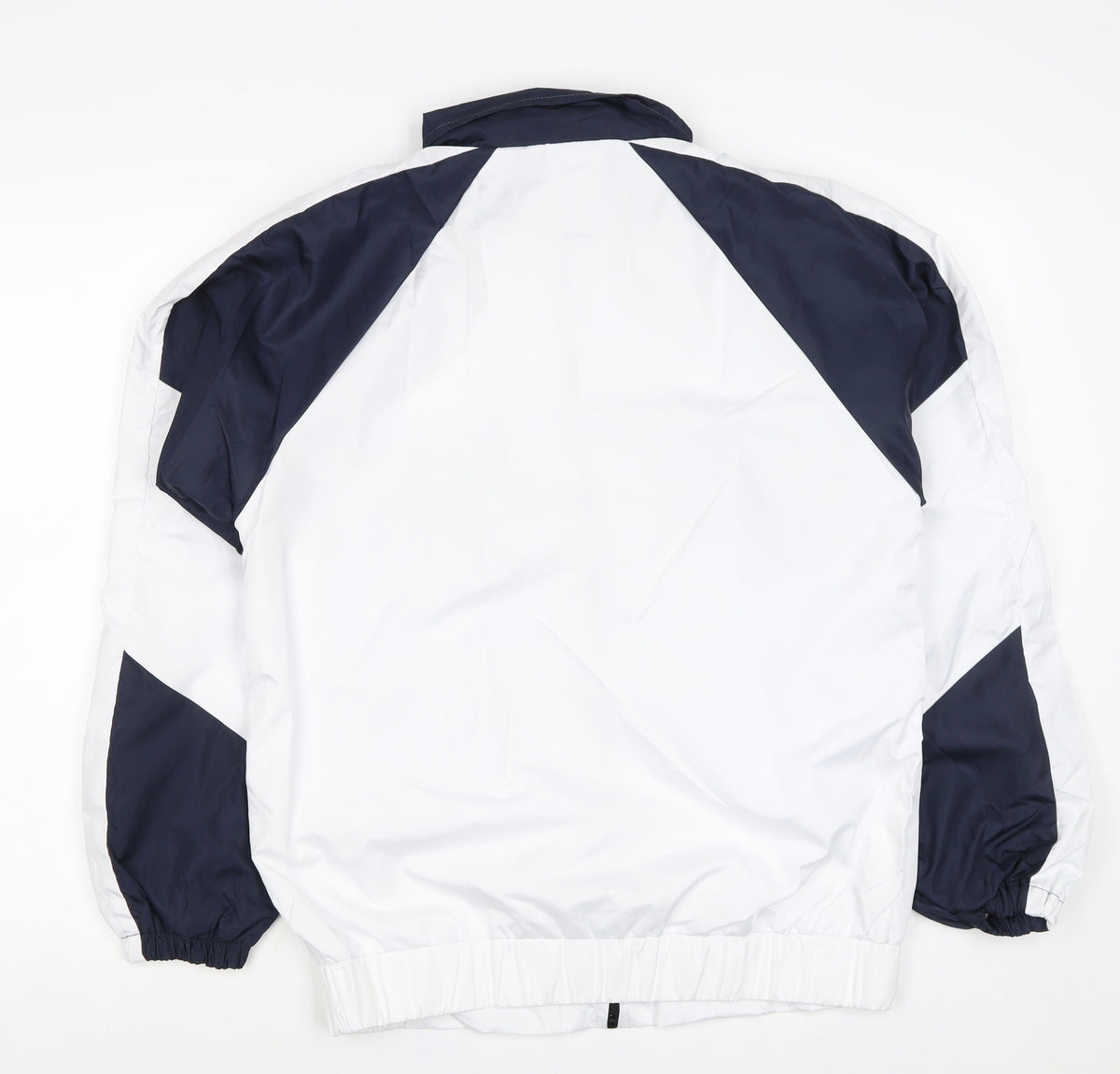 Karungjantan Men's White Navy M Windbreaker Full Zip Jacket