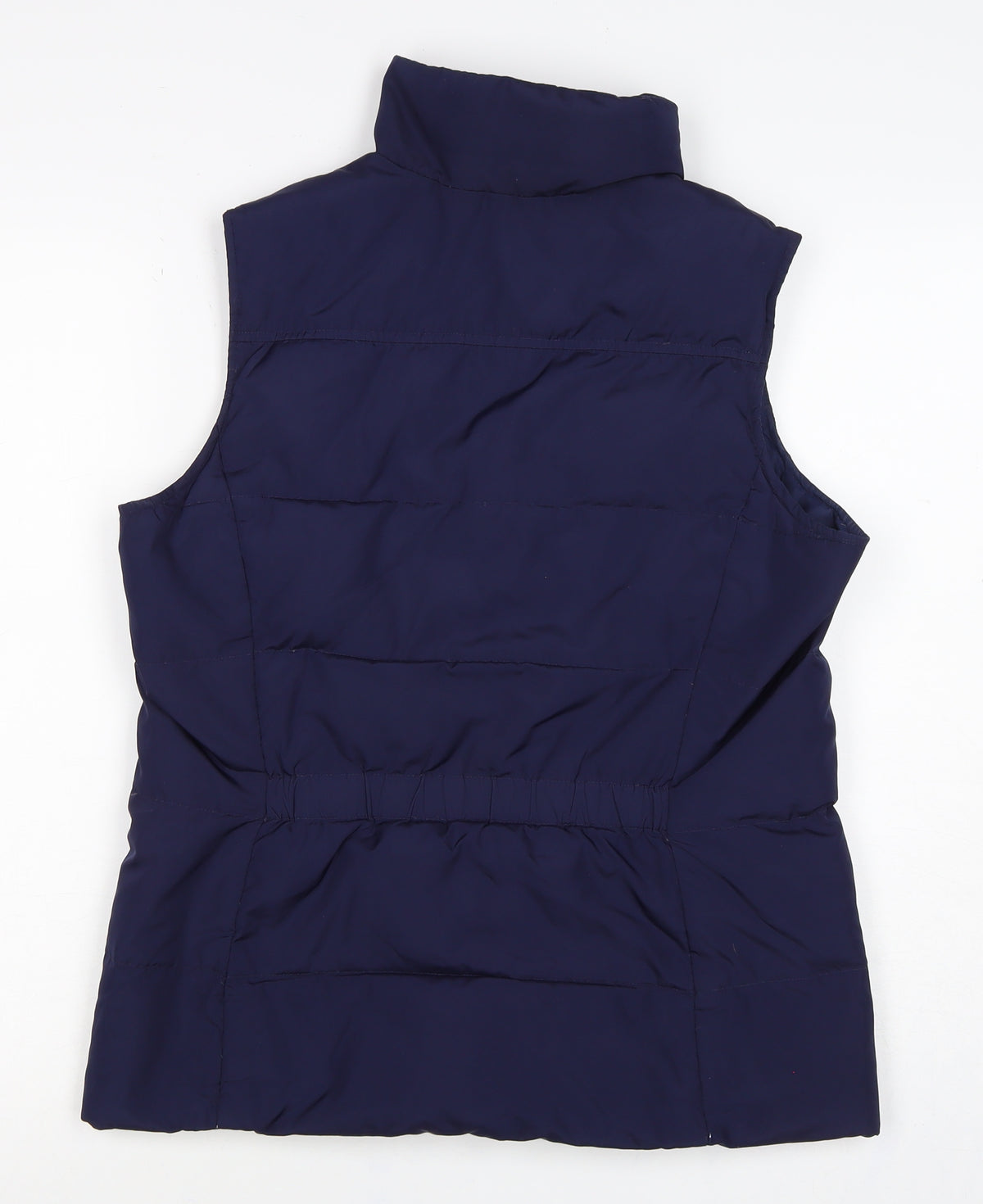 Lands' End Women's Navy S Puffer Waistcoat Quilted Down Insulated