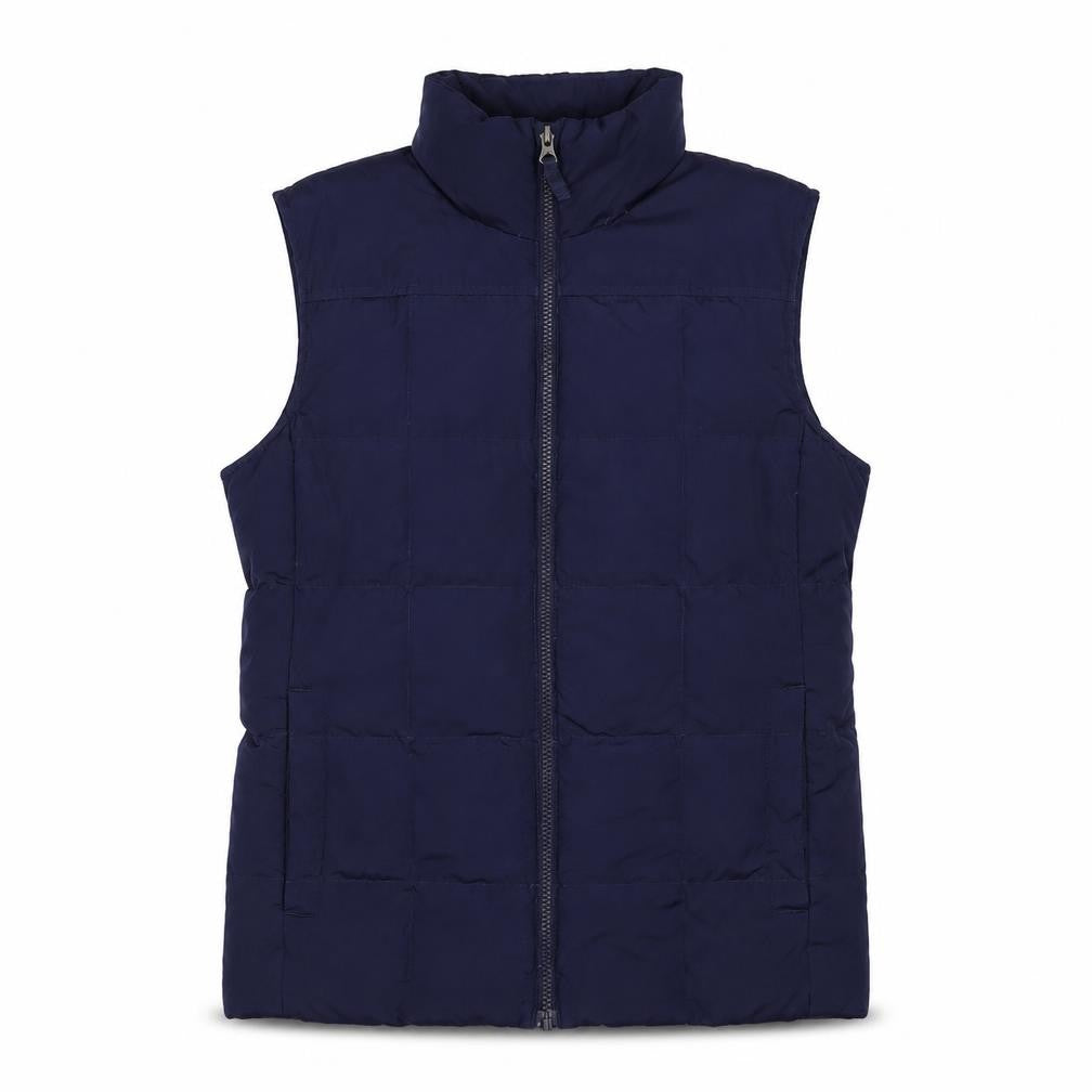 Lands' End Women's Navy S Puffer Waistcoat Quilted Down Insulated