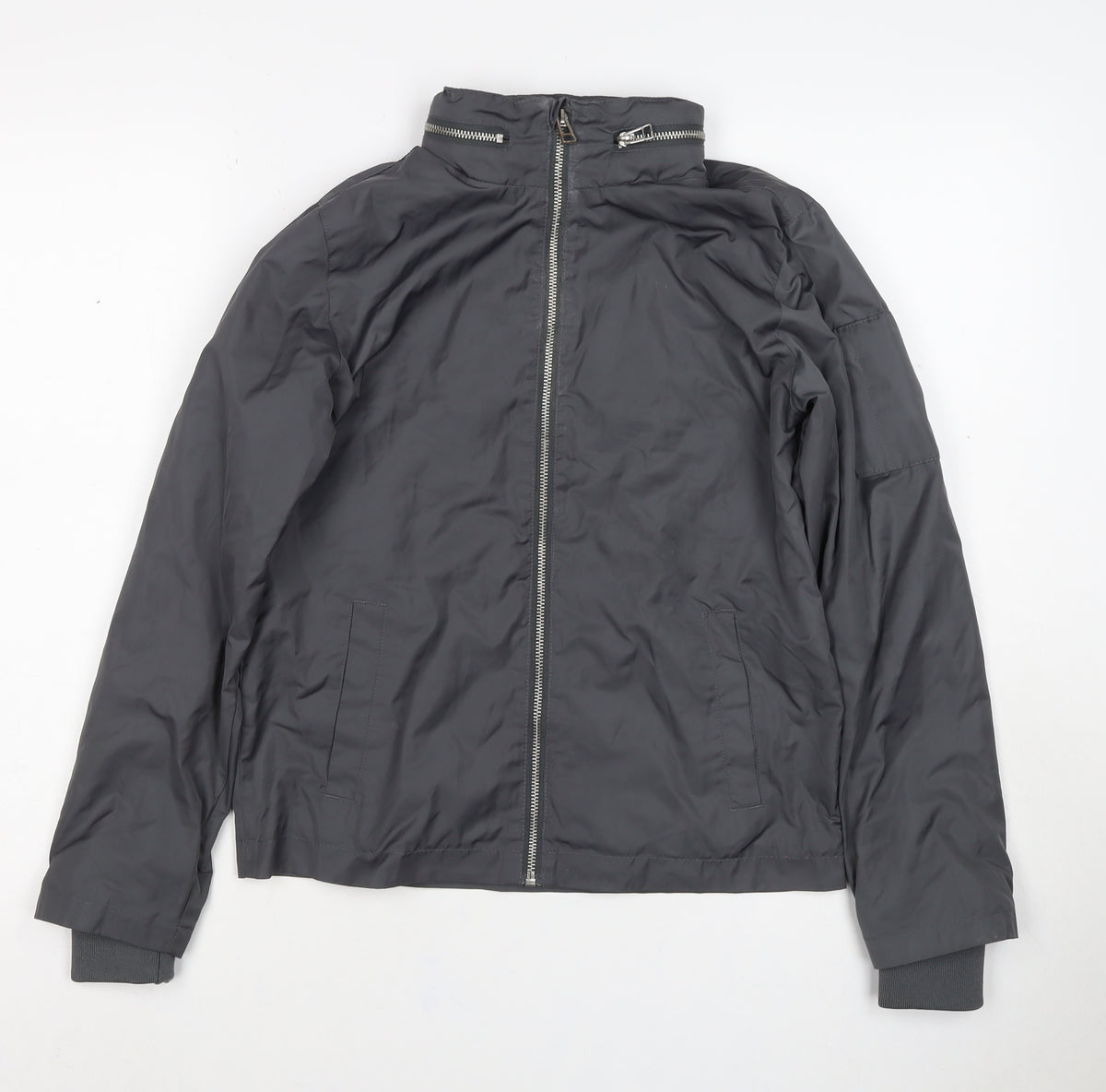 Next Boys Grey 11 Years Basic Jacket Full Zip Lined Pockets