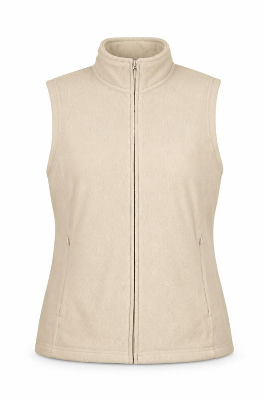 Isle Women’s Beige Size 16 Fleece Waistcoat Full Zip Gilet