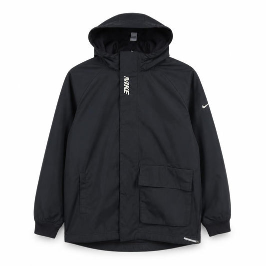 Nike Boys Black M 140-150cm Full Zip Hooded Jacket Hoodie Logo