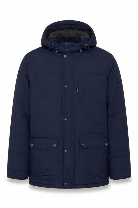 LURB Urban Men's Blue 2XL Hooded Parka Puffer Jacket