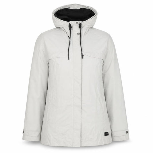 Forclaz Women’s White UK 12 Hooded Waterproof Rain Jacket Outdoor