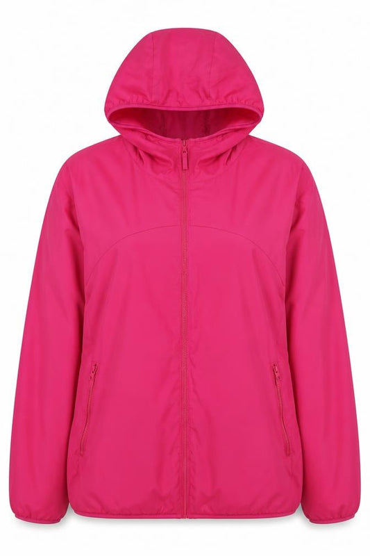 H&M Women's Pink XL Hooded Full Zip Lined Jacket