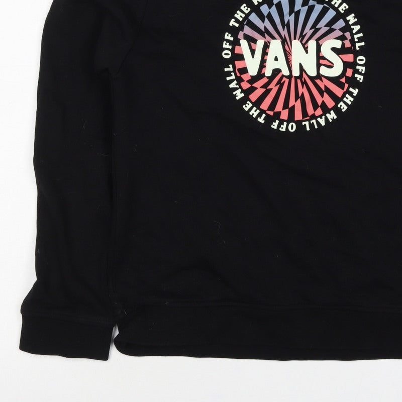 Vans Boys Black XL Off The Wall Graphic Print Crew Sweatshirt