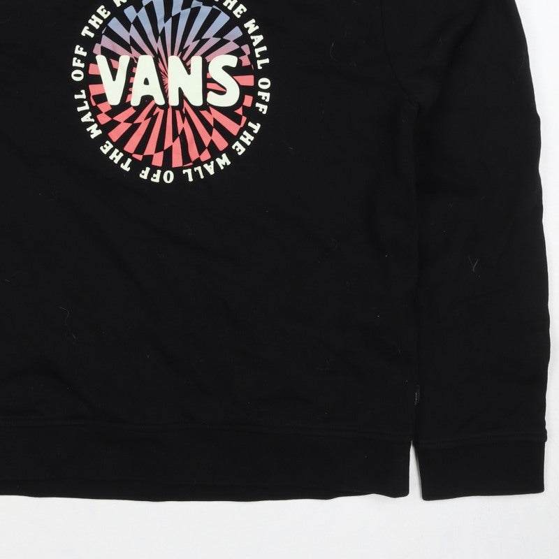 Vans Boys Black XL Off The Wall Graphic Print Crew Sweatshirt