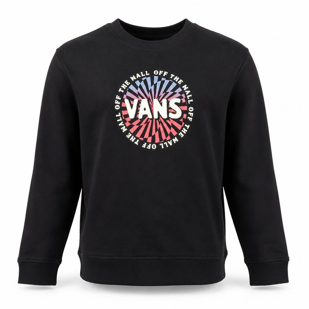 Vans Boys Black XL Off The Wall Graphic Print Crew Sweatshirt