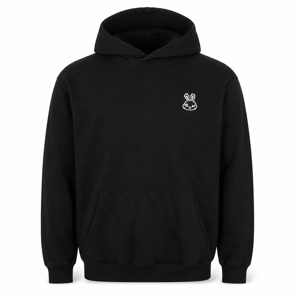 Sneak Men’s Black XL Pullover Hoodie Graphic Print Organic Cotton
