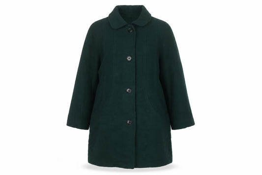 Cabin Creek Women’s Green UK 12 Mid-Length Button Overcoat