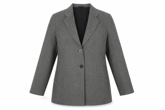 Marks and Spencer Women Black Mix UK 16 Herringbone Long Blazer