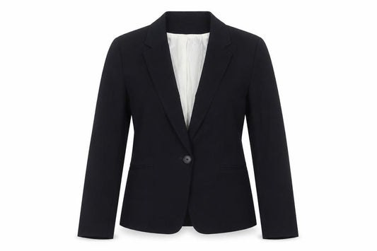 H&M Women’s Black UK 12 Single-Breasted Tailored Blazer Jacket