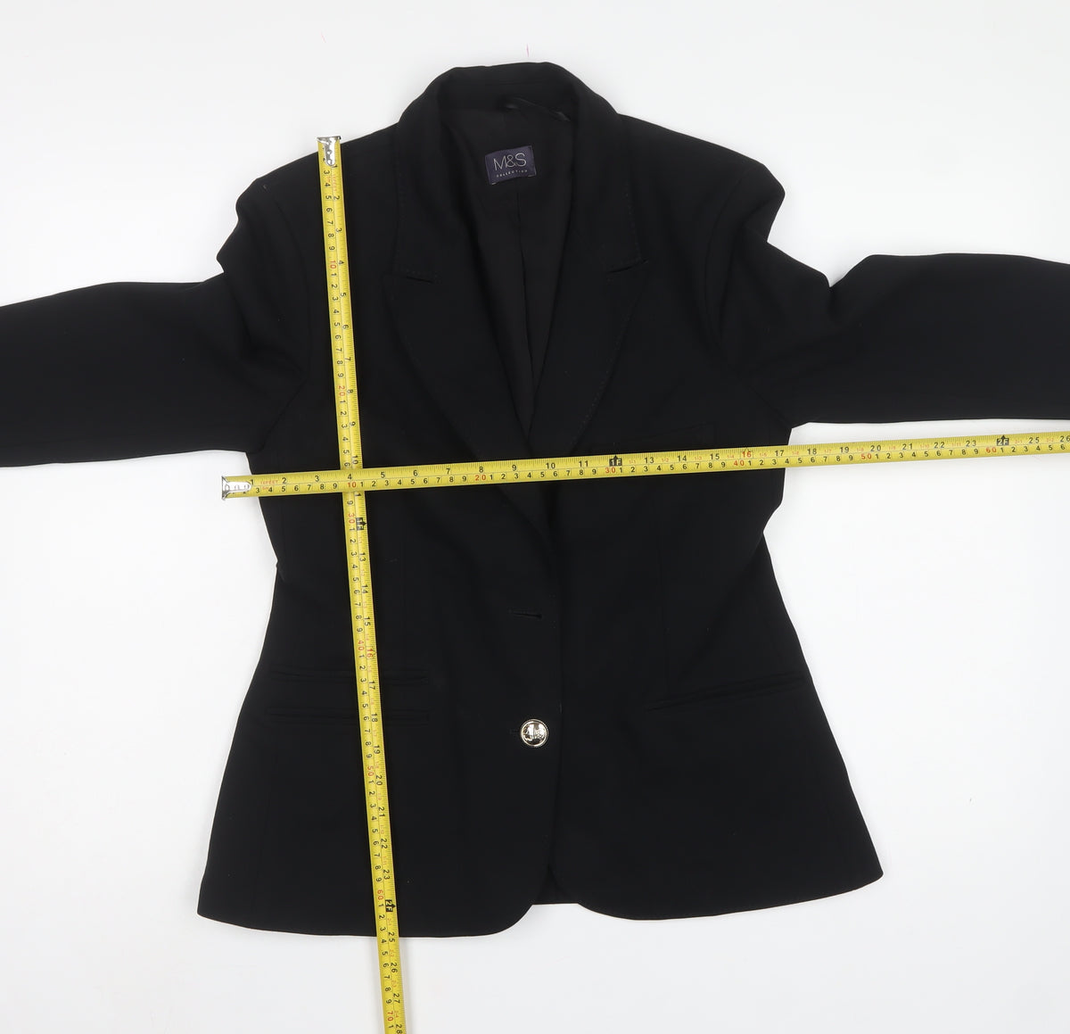Marks & Spencer Women's Black UK 10 Tuxedo Blazer Shawl Lapel