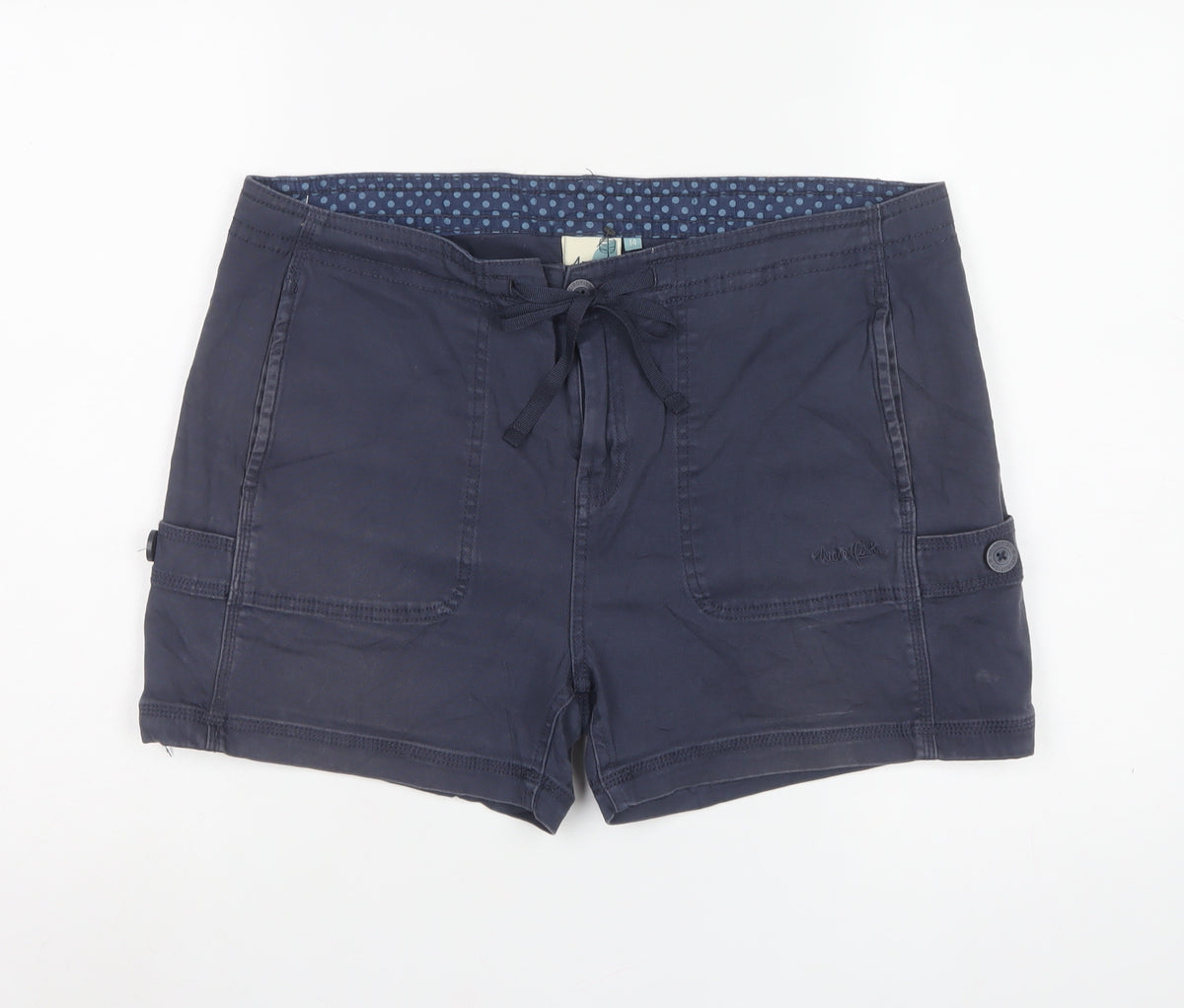 Weird Fish Women’s Blue Size 14 Drawstring Utility Shorts