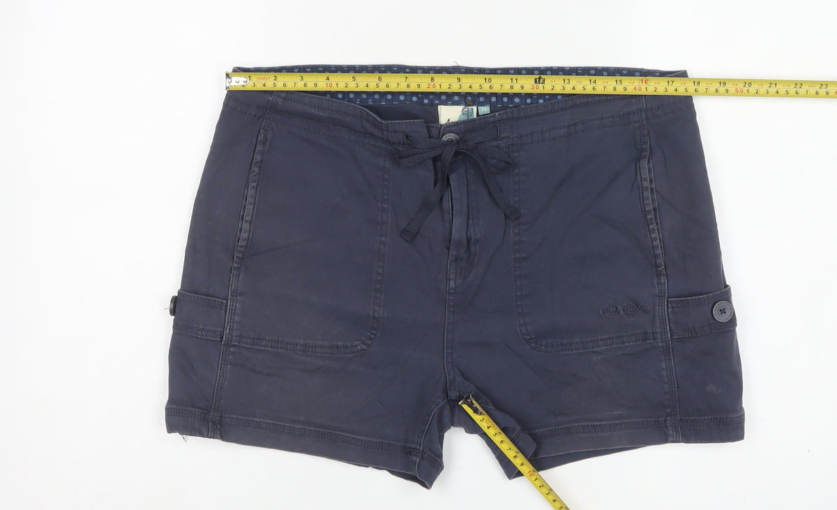 Weird Fish Women’s Blue Size 14 Drawstring Utility Shorts