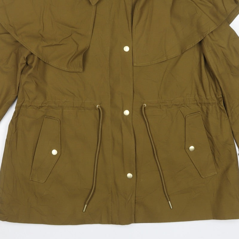 Marks and Spencer Women Brown M Parka Jacket Detachable Collar