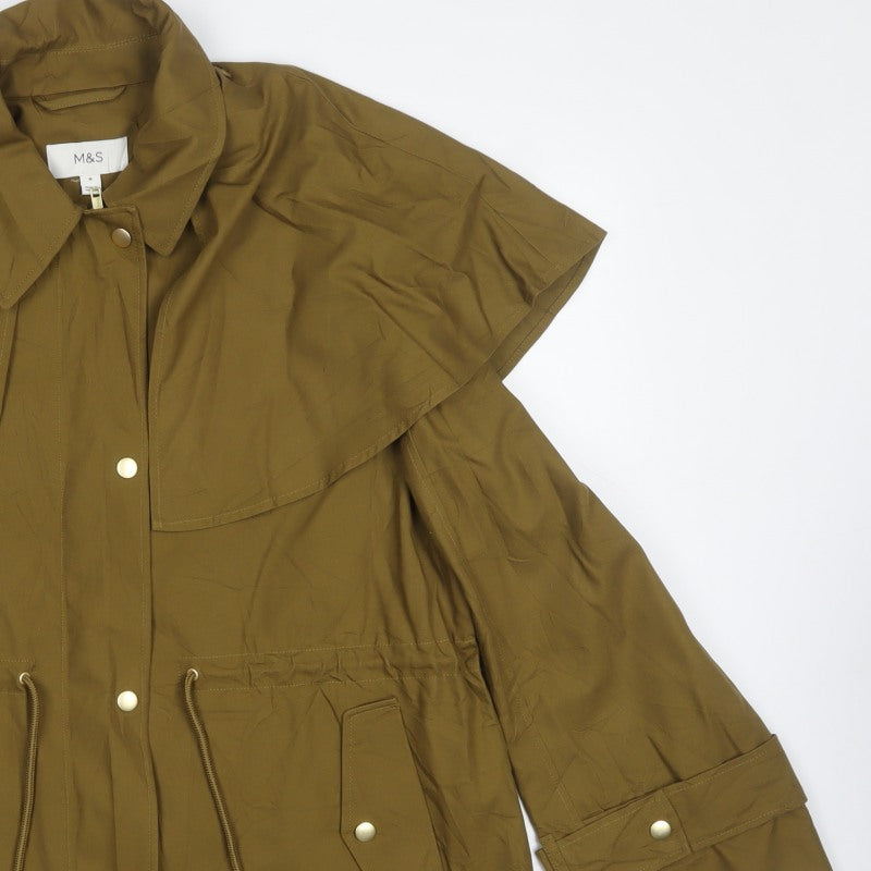 Marks and Spencer Women Brown M Parka Jacket Detachable Collar