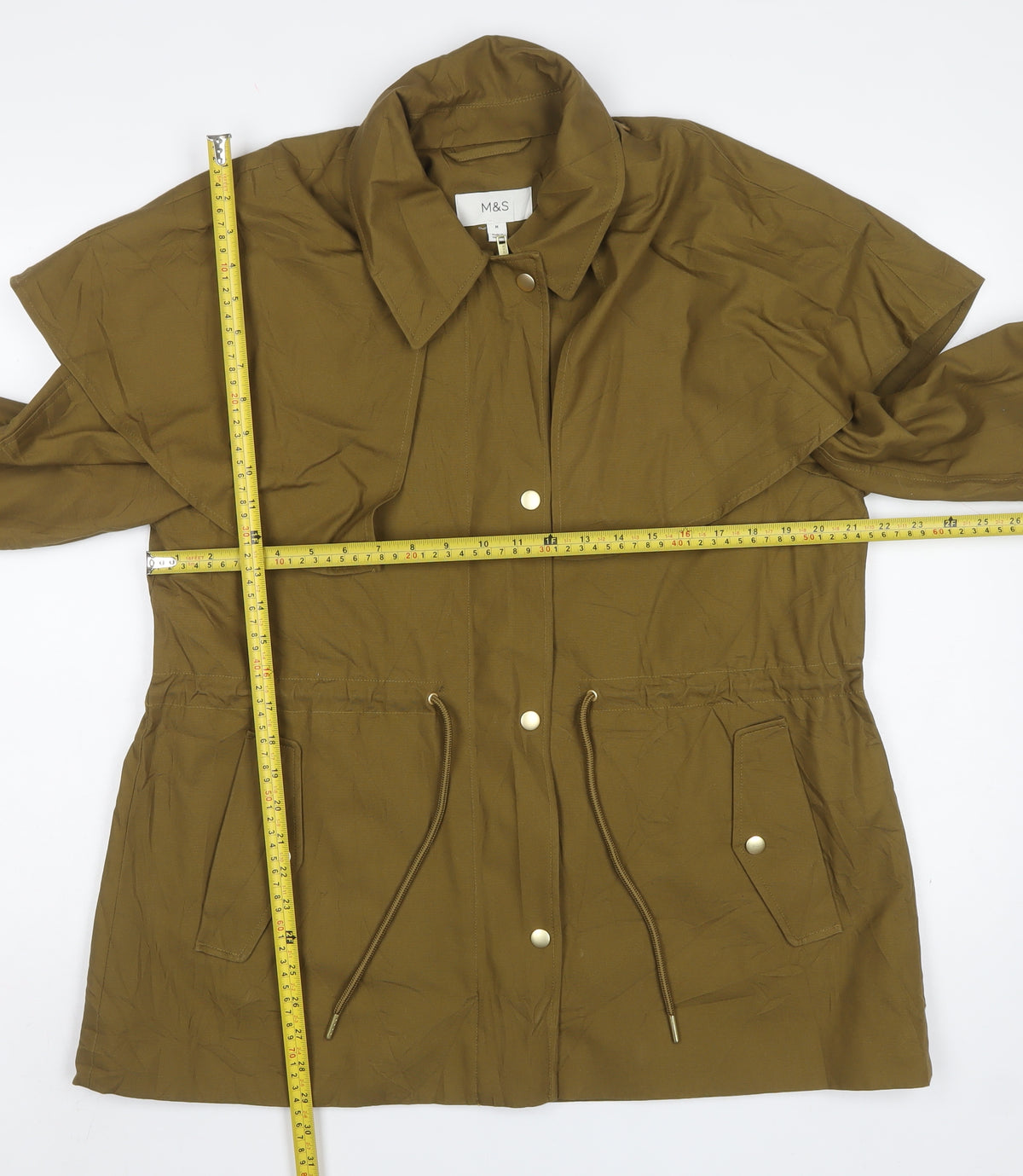 Marks and Spencer Women Brown M Parka Jacket Detachable Collar