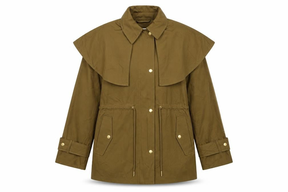 Marks and Spencer Women Brown M Parka Jacket Detachable Collar