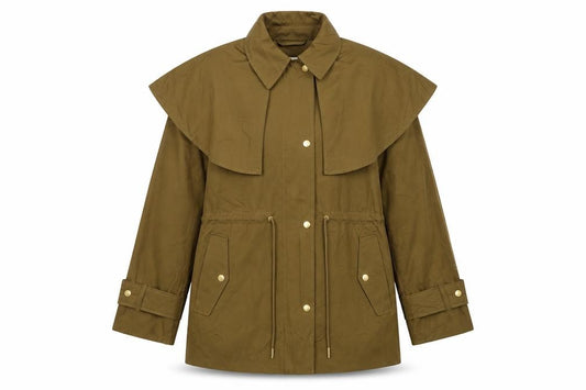 Marks and Spencer Women Brown M Parka Jacket Detachable Collar