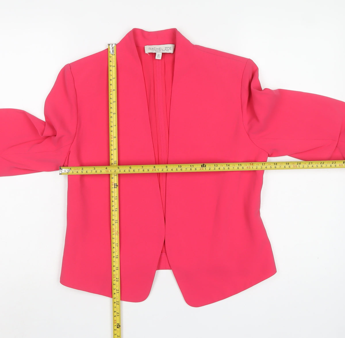 Rachel Zoe Women Pink S Open Front Tailored Blazer Jacket