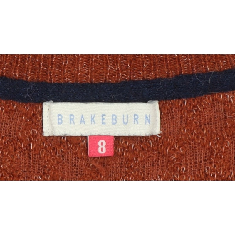 Brakeburn Women's Brown Size 8 Cable Knit Button Cardigan