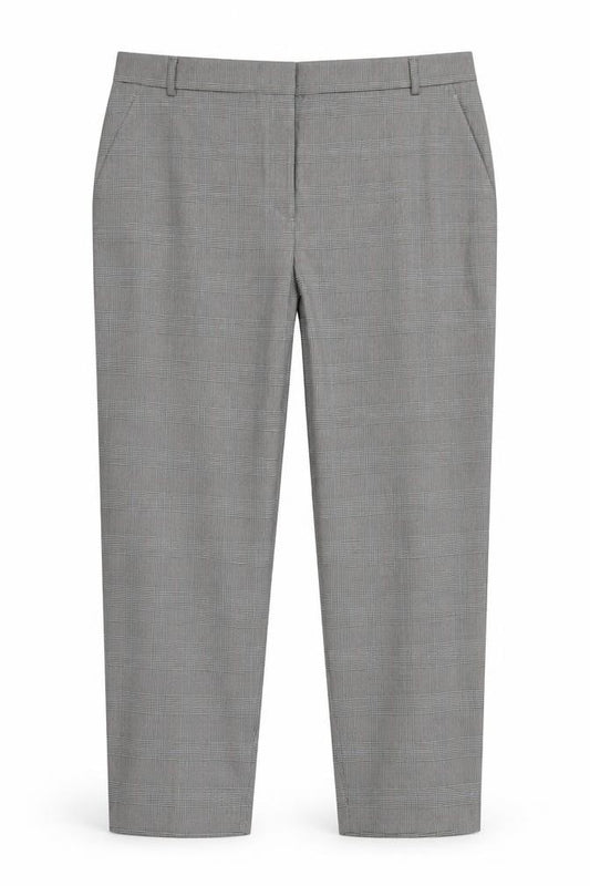 Tommy Hilfiger Women’s Grey Check Tapered Tailored Trousers UK 26