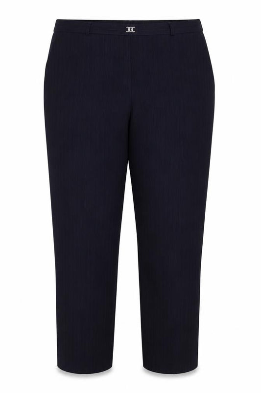 Marks & Spencer Women Blue Pinstripe Tapered Dress Trousers UK 20