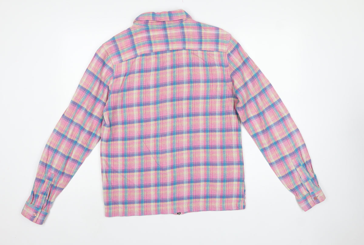 River Island Men's Multicoloured Check Cotton Zip Jacket Size S