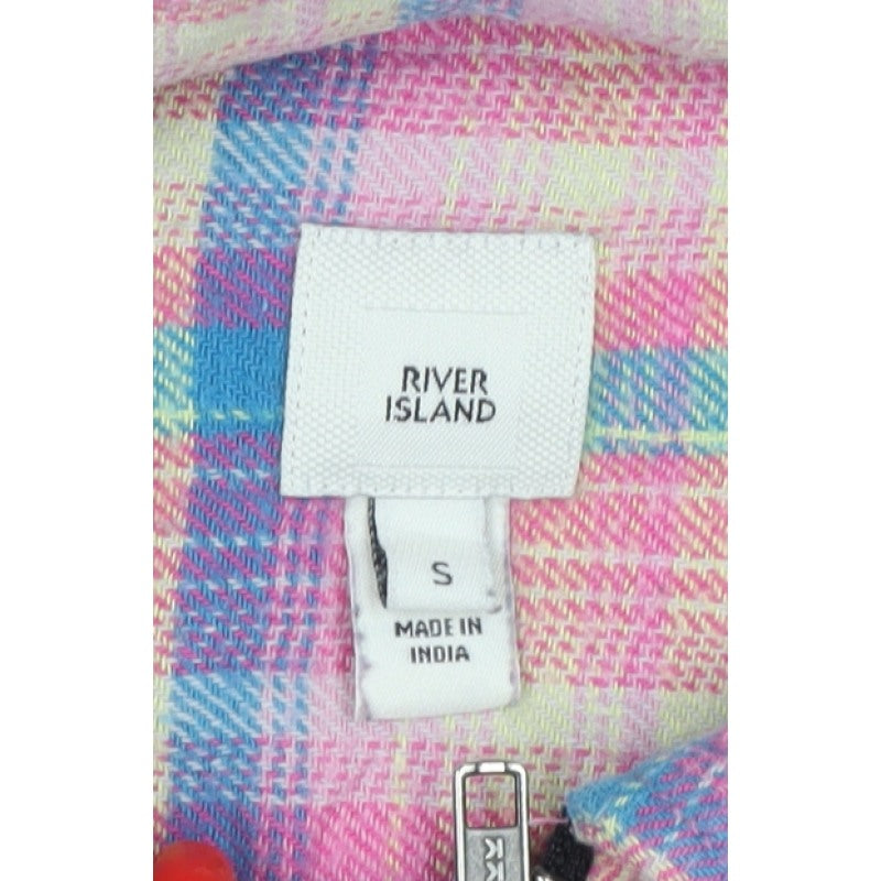 River Island Men's Multicoloured Check Cotton Zip Jacket Size S