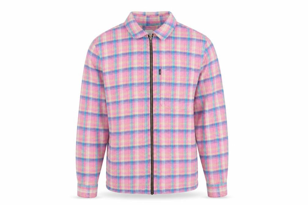 River Island Men's Multicoloured Check Cotton Zip Jacket Size S