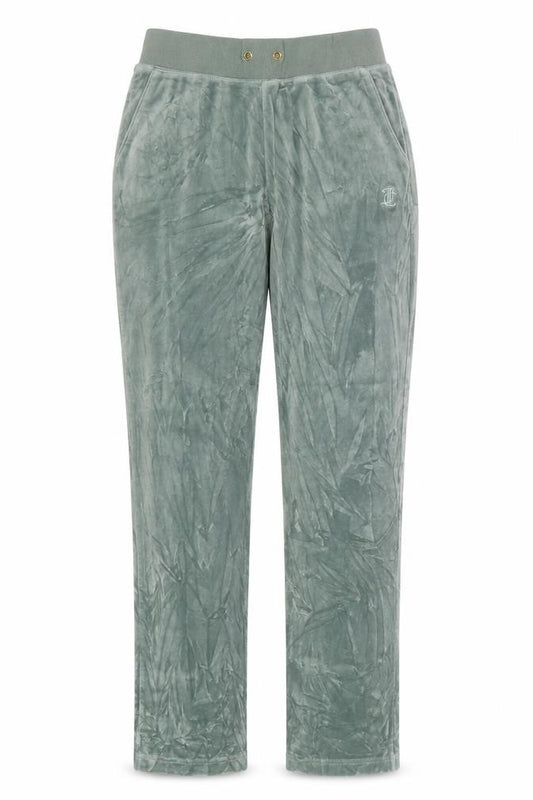 Juicy Couture Women Green Velour Logo Jogger Trousers Size S