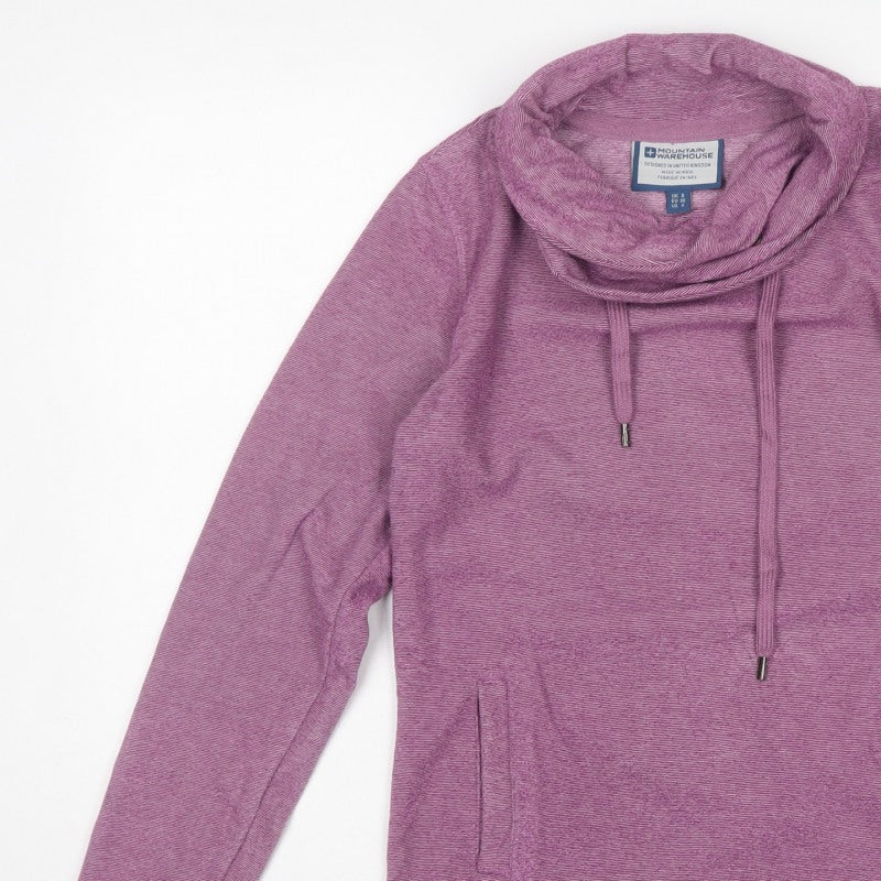 Mountain Warehouse Women Purple UK 8 Pullover Cowl Neck Sweatshirt