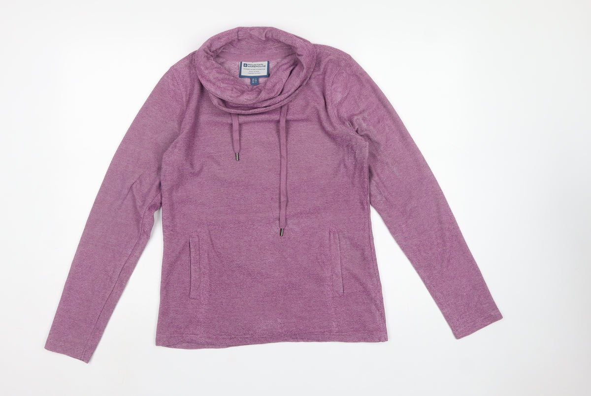 Mountain Warehouse Women Purple UK 8 Pullover Cowl Neck Sweatshirt
