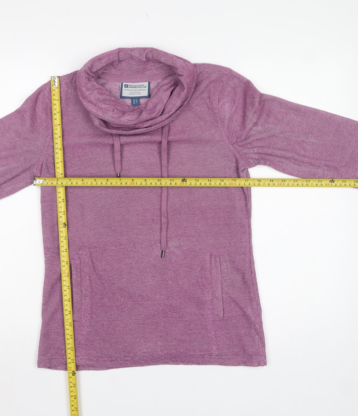 Mountain Warehouse Women Purple UK 8 Pullover Cowl Neck Sweatshirt