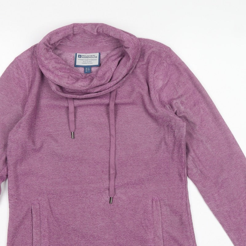 Mountain Warehouse Women Purple UK 8 Pullover Cowl Neck Sweatshirt
