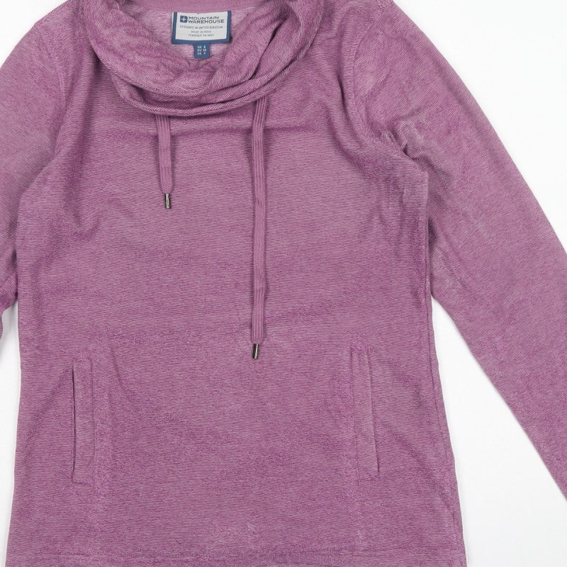 Mountain Warehouse Women Purple UK 8 Pullover Cowl Neck Sweatshirt
