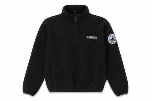 Napapijri Men’s Black XS 1/2 Zip Fleece Pullover Sweatshirt