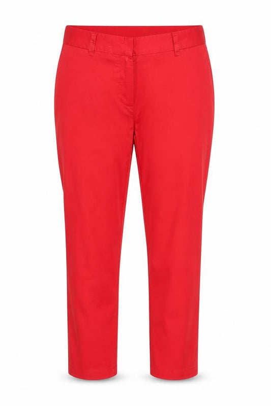 Dandara Women Red Size 10 Slim Tapered Stretch Chino Trousers