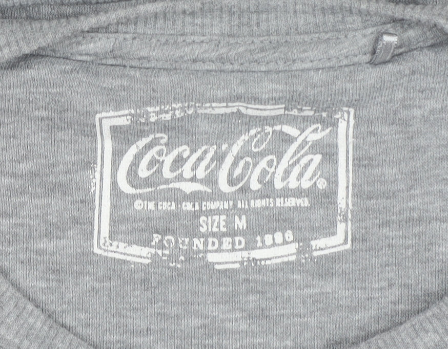 Coca-Cola Women’s Grey M Christmas Sequin Graphic Pullover Sweatshirt
