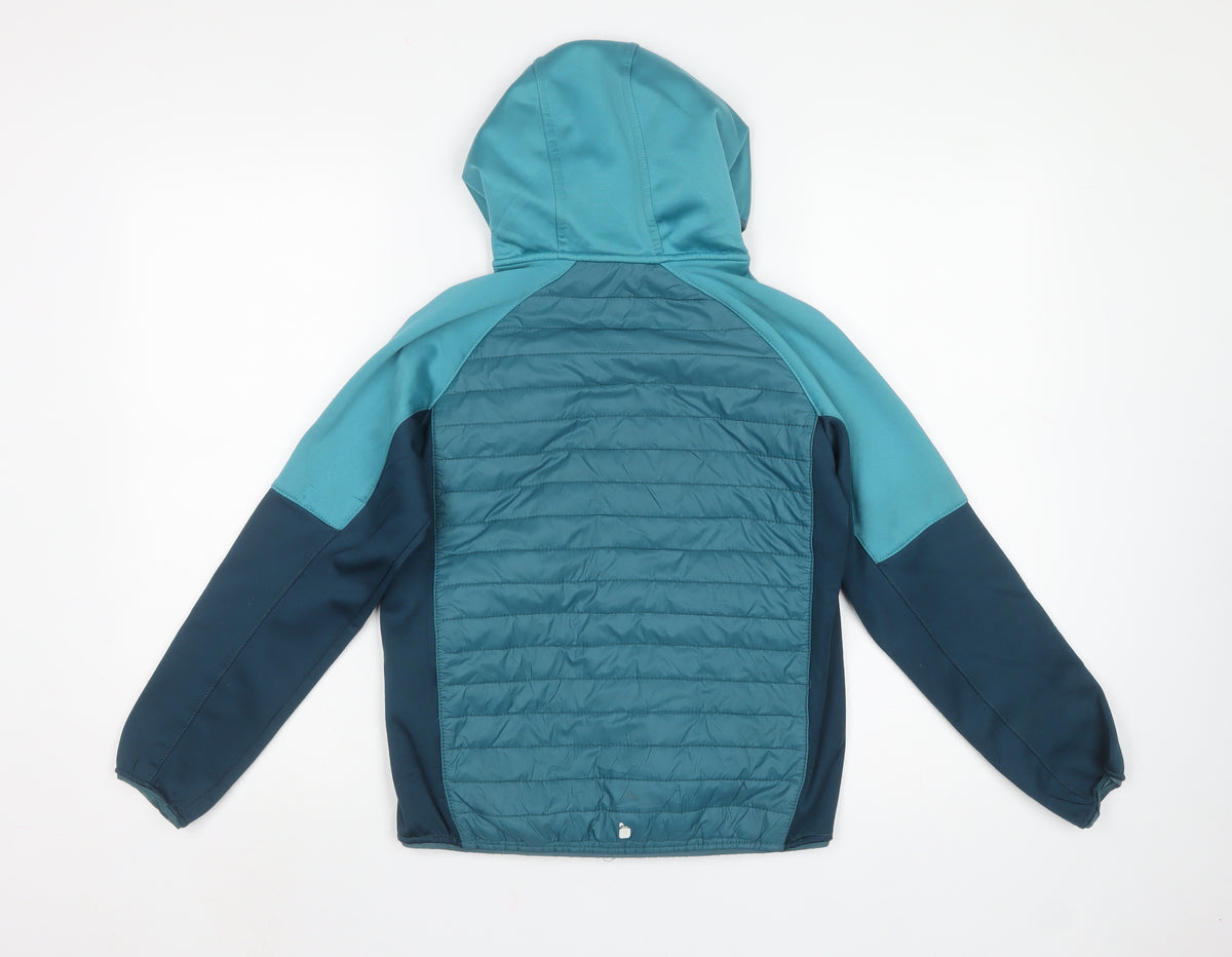 Regatta Boys Blue 11-12 Years Hooded Puffer Softshell Jacket