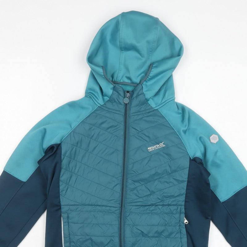 Regatta Boys Blue 11-12 Years Hooded Puffer Softshell Jacket