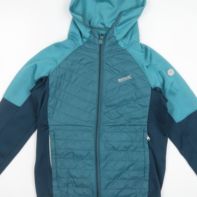 Regatta Boys Blue 11-12 Years Hooded Puffer Softshell Jacket